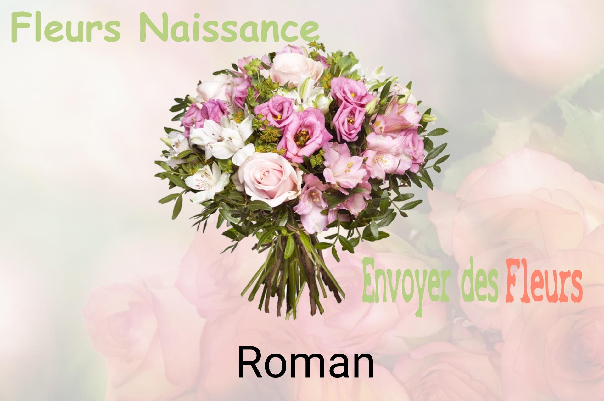 Bouquet de fleurs de naissance livré à Roman